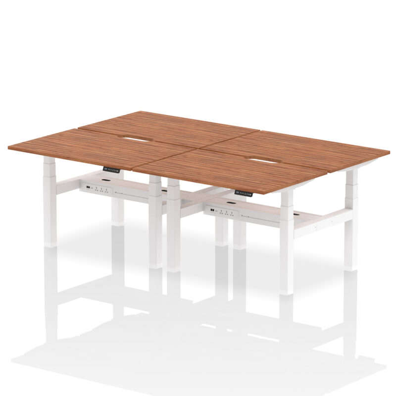 Brisk Back-to-Back Scalloped Edge Height Adjustable Bench Desk - 4 Person - Image 15