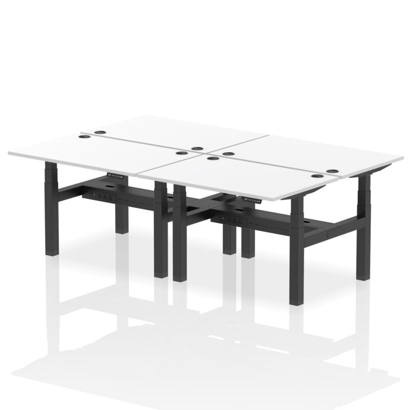 Brisk Back-to-Back Height Adjustable Bench Desk - 4 Person - Image 19