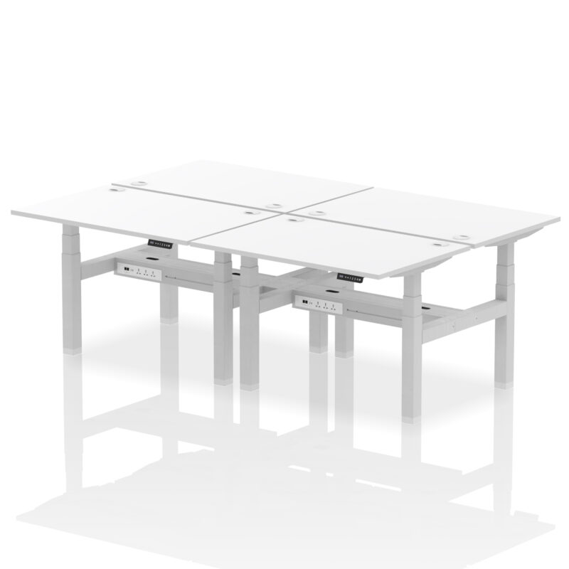 Brisk Back-to-Back Height Adjustable Bench Desk - 4 Person - Image 20