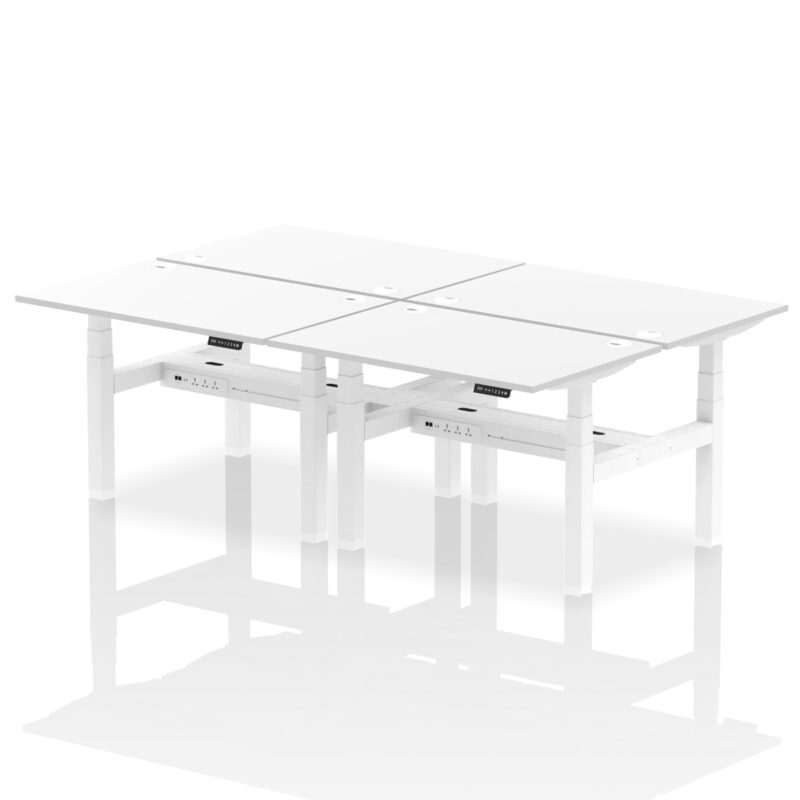 Brisk Back-to-Back Height Adjustable Bench Desk - 4 Person - Image 21