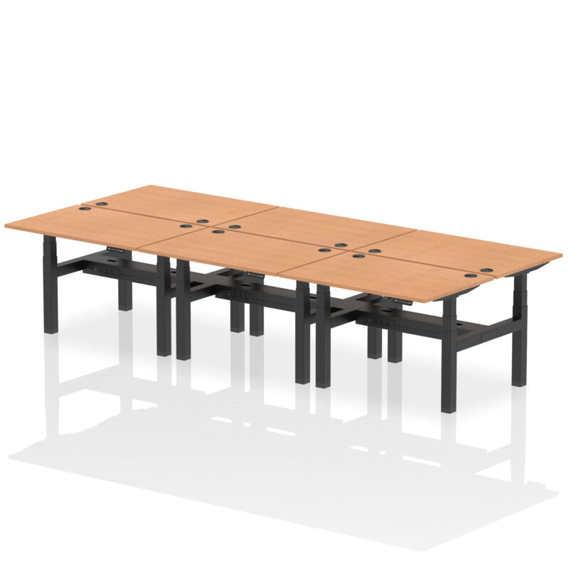 Brisk Back-to-Back Height Adjustable Bench Desk - 6 Person - Image 13