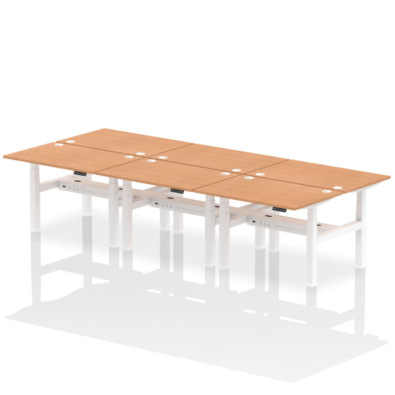 Brisk Back-to-Back Height Adjustable Bench Desk - 6 Person - Image 15