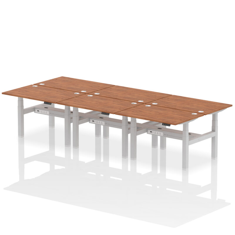 Brisk Back-to-Back Height Adjustable Bench Desk - 6 Person - Image 17