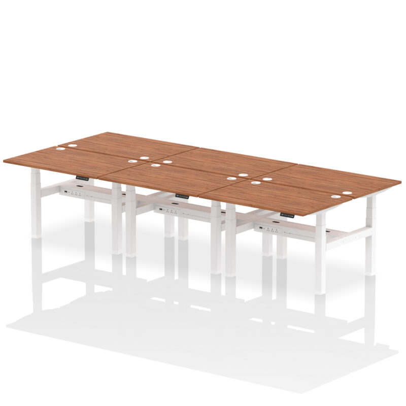 Brisk Back-to-Back Height Adjustable Bench Desk - 6 Person - Image 18