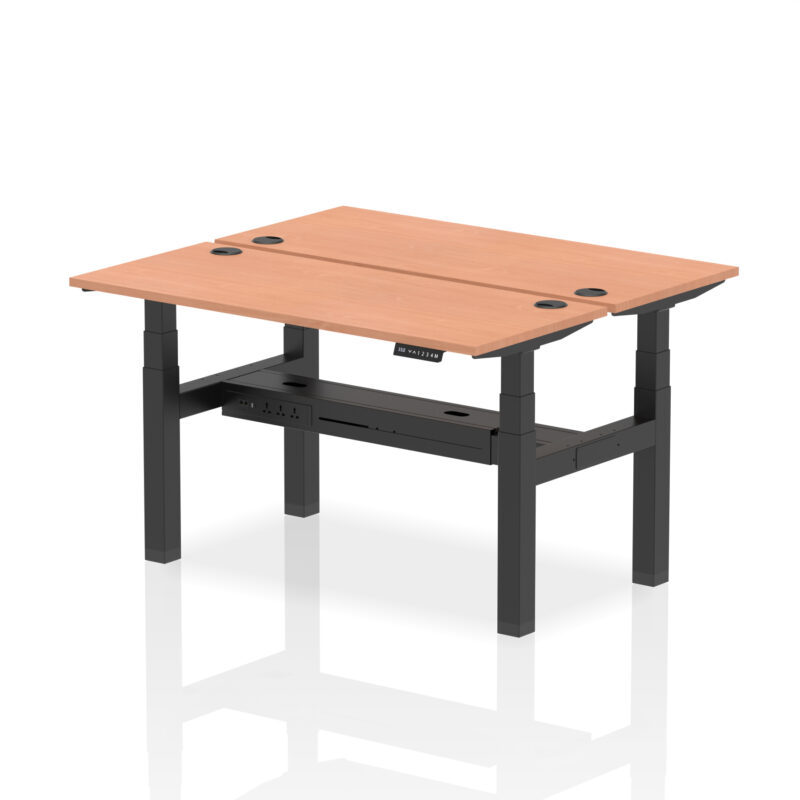 Brisk Back-to-Back Slimline Height Adjustable Bench Desk - 2 Person - Image 22
