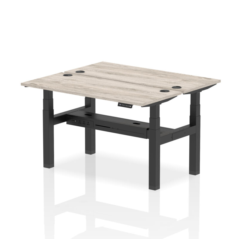 Brisk Back-to-Back Slimline Height Adjustable Bench Desk - 2 Person - Image 28