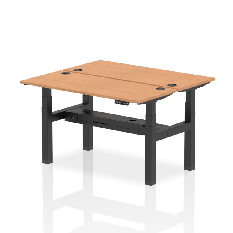 Brisk Back-to-Back Slimline Height Adjustable Bench Desk - 2 Person - Image 34