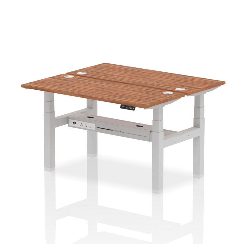 Brisk Back-to-Back Slimline Height Adjustable Bench Desk - 2 Person - Image 38