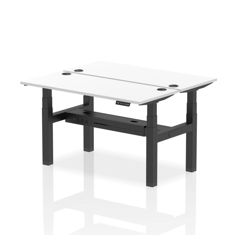 Brisk Back-to-Back Slimline Height Adjustable Bench Desk - 2 Person - Image 40