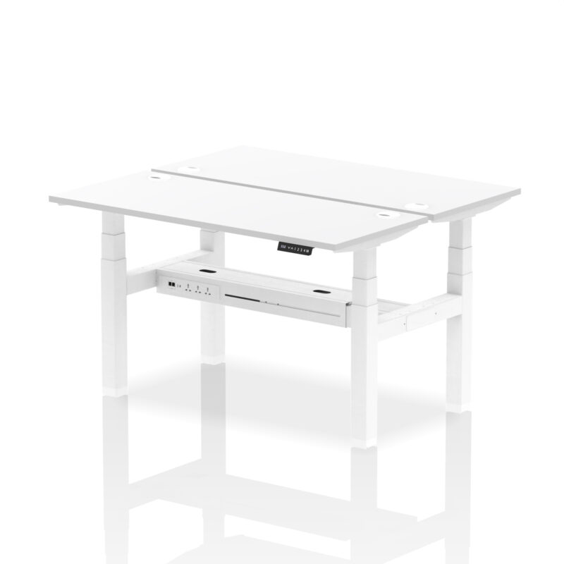 Brisk Back-to-Back Slimline Height Adjustable Bench Desk - 2 Person - Image 42