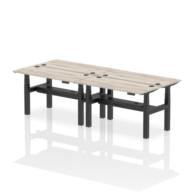 Brisk Back-to-Back Slimline Height Adjustable Bench Desk - 4 Person - Image 28