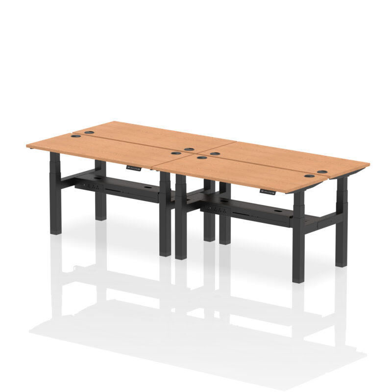 Brisk Back-to-Back Slimline Height Adjustable Bench Desk - 4 Person - Image 34