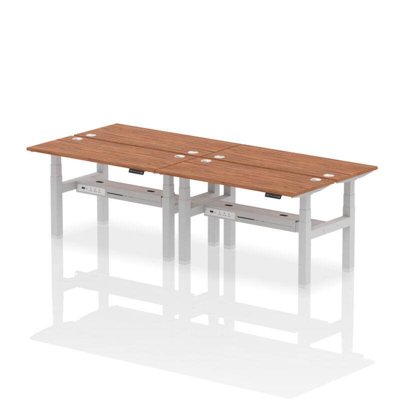Brisk Back-to-Back Slimline Height Adjustable Bench Desk - 4 Person - Image 38