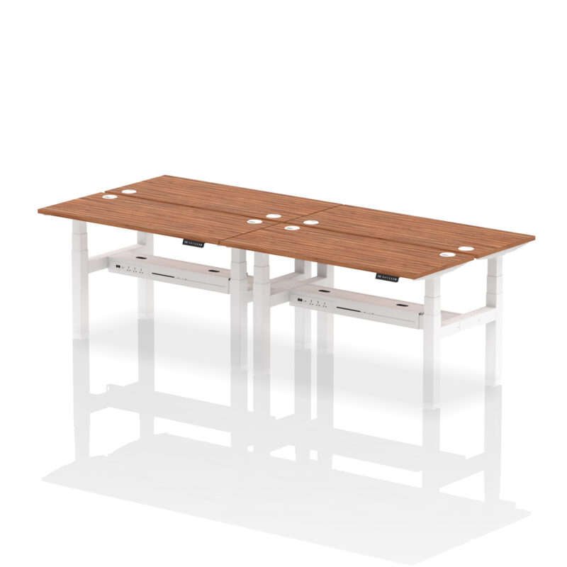 Brisk Back-to-Back Slimline Height Adjustable Bench Desk - 4 Person - Image 39