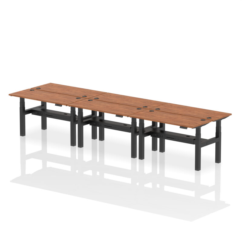 Brisk Back-to-Back Slimline Height Adjustable Bench Desk - 6 Person - Image 37