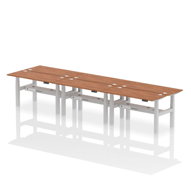 Brisk Back-to-Back Slimline Height Adjustable Bench Desk - 6 Person - Image 38