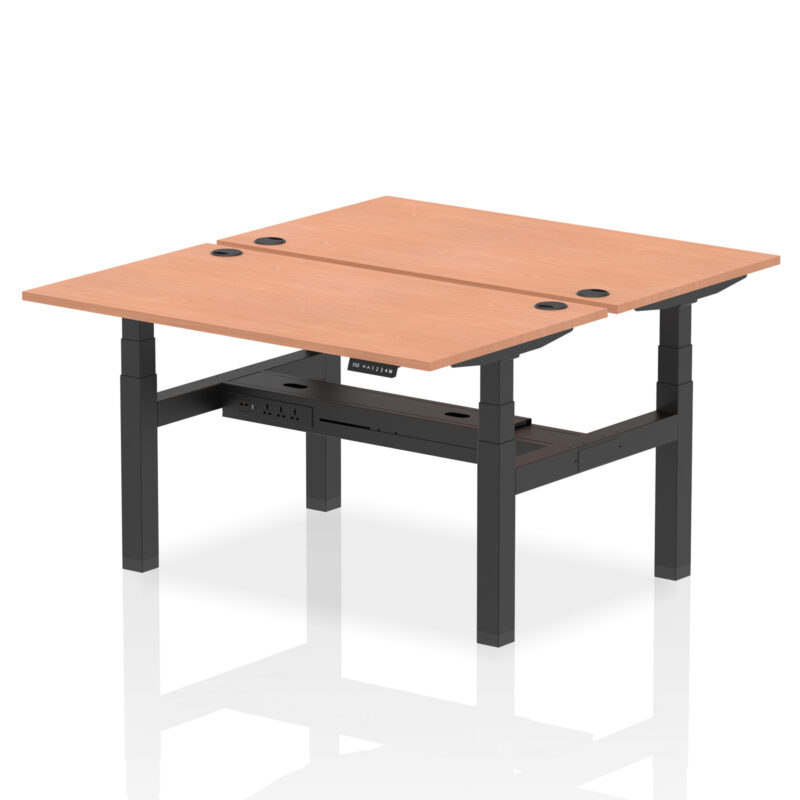 Brisk Back-to-Back Height Adjustable Bench Desk - 2 Person - Image 22