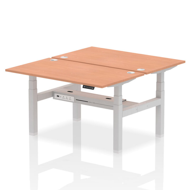 Brisk Back-to-Back Height Adjustable Bench Desk - 2 Person - Image 23