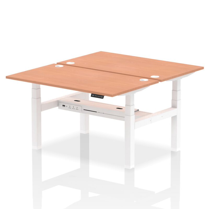 Brisk Back-to-Back Height Adjustable Bench Desk - 2 Person - Image 24