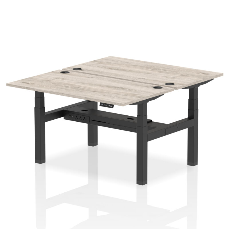 Brisk Back-to-Back Height Adjustable Bench Desk - 2 Person - Image 28