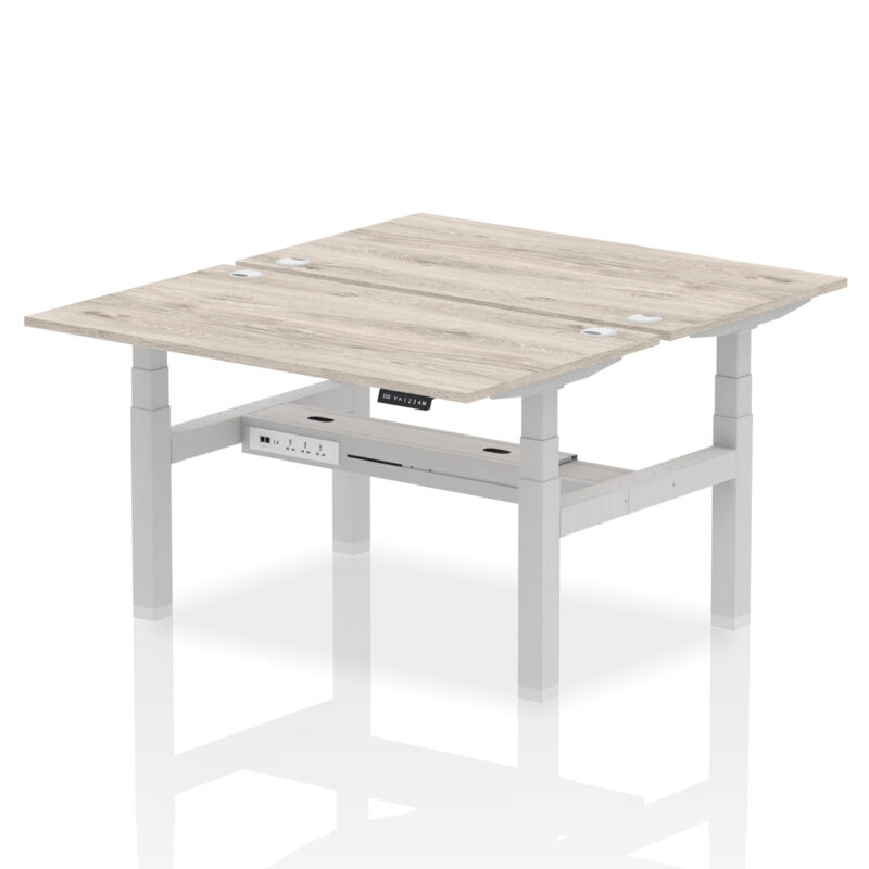 Brisk Back-to-Back Height Adjustable Bench Desk - 2 Person - Image 29