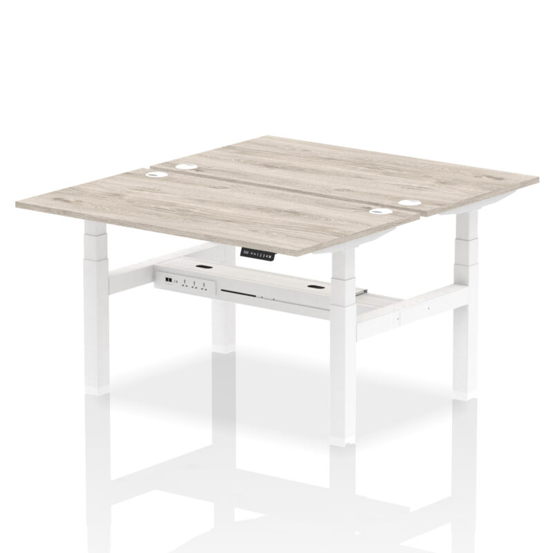 Brisk Back-to-Back Height Adjustable Bench Desk - 2 Person - Image 30