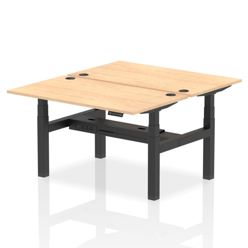 Brisk Back-to-Back Height Adjustable Bench Desk - 2 Person - Image 31