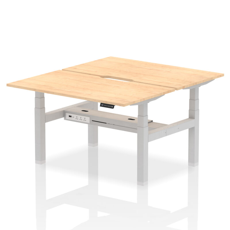 Brisk Back-to-Back Scalloped Edge Height Adjustable Bench Desk - 2 Person - Image 26