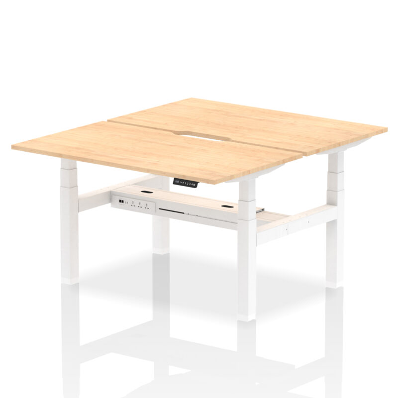 Brisk Back-to-Back Scalloped Edge Height Adjustable Bench Desk - 2 Person - Image 27