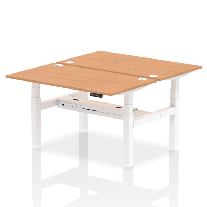 Brisk Back-to-Back Height Adjustable Bench Desk - 2 Person - Image 36