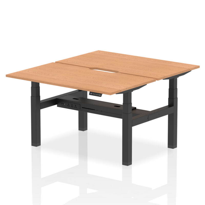 Brisk Back-to-Back Scalloped Edge Height Adjustable Bench Desk - 2 Person - Image 28