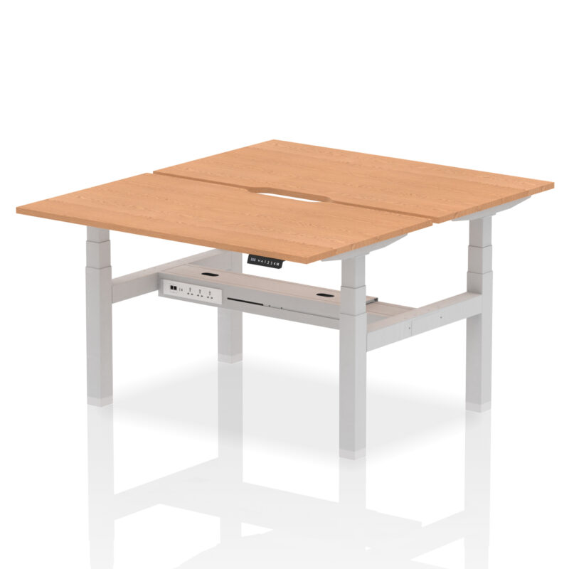 Brisk Back-to-Back Scalloped Edge Height Adjustable Bench Desk - 2 Person - Image 29
