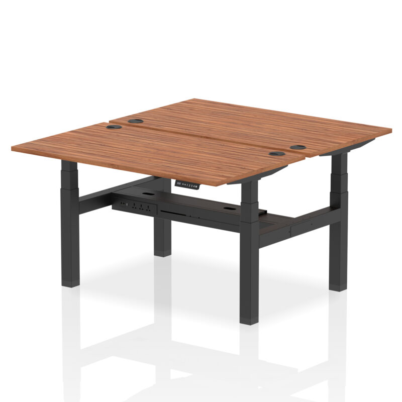 Brisk Back-to-Back Height Adjustable Bench Desk - 2 Person - Image 37