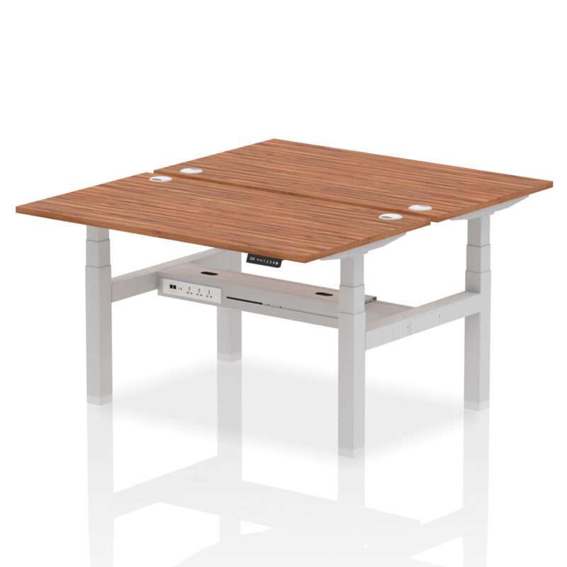 Brisk Back-to-Back Height Adjustable Bench Desk - 2 Person - Image 38