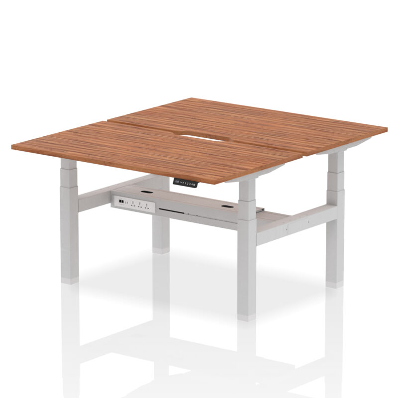 Brisk Back-to-Back Scalloped Edge Height Adjustable Bench Desk - 2 Person - Image 32