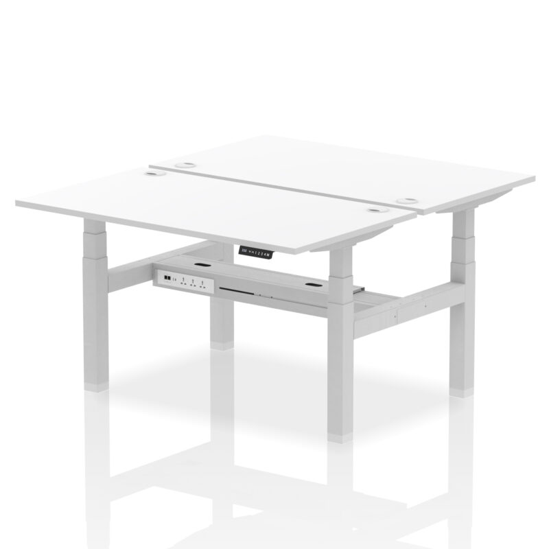 Brisk Back-to-Back Height Adjustable Bench Desk - 2 Person - Image 41