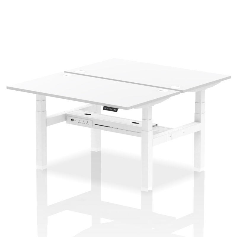 Brisk Back-to-Back Height Adjustable Bench Desk - 2 Person - Image 42