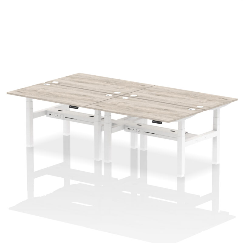 Brisk Back-to-Back Height Adjustable Bench Desk - 4 Person - Image 30
