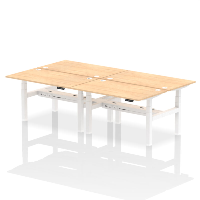 Brisk Back-to-Back Height Adjustable Bench Desk - 4 Person - Image 33