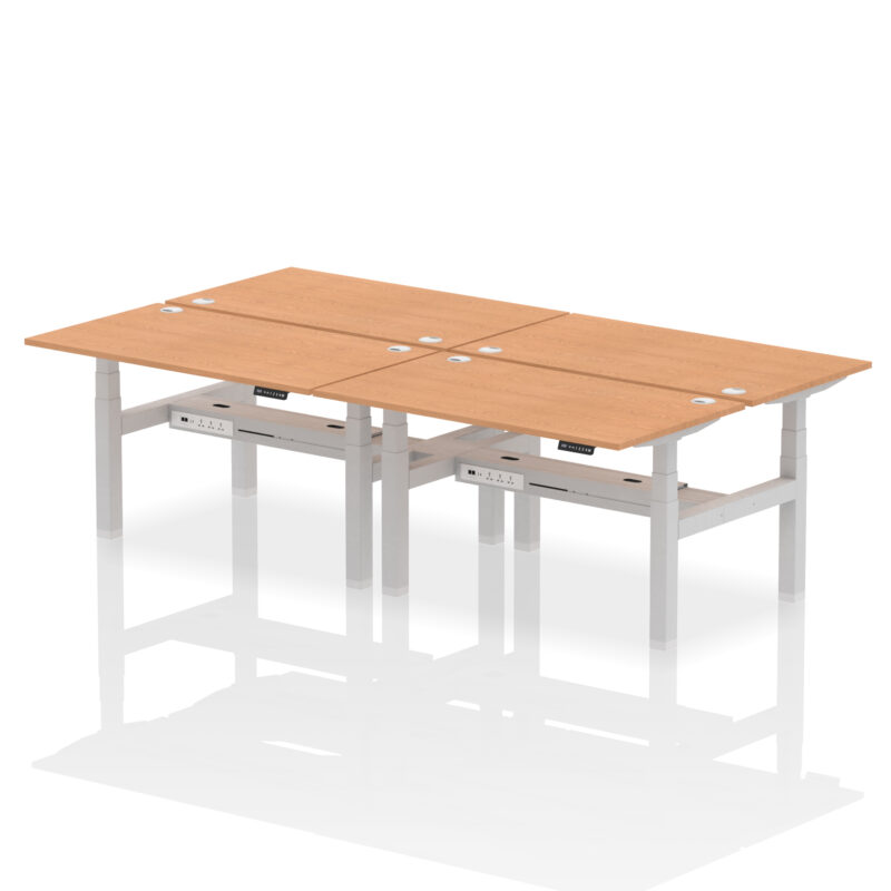 Brisk Back-to-Back Height Adjustable Bench Desk - 4 Person - Image 35