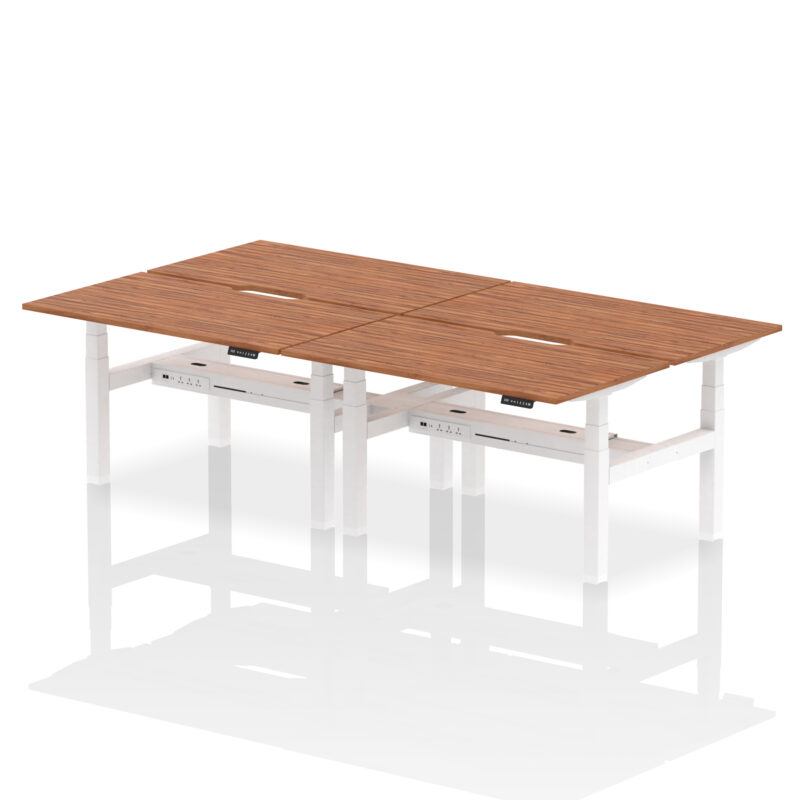 Brisk Back-to-Back Scalloped Edge Height Adjustable Bench Desk - 4 Person - Image 33