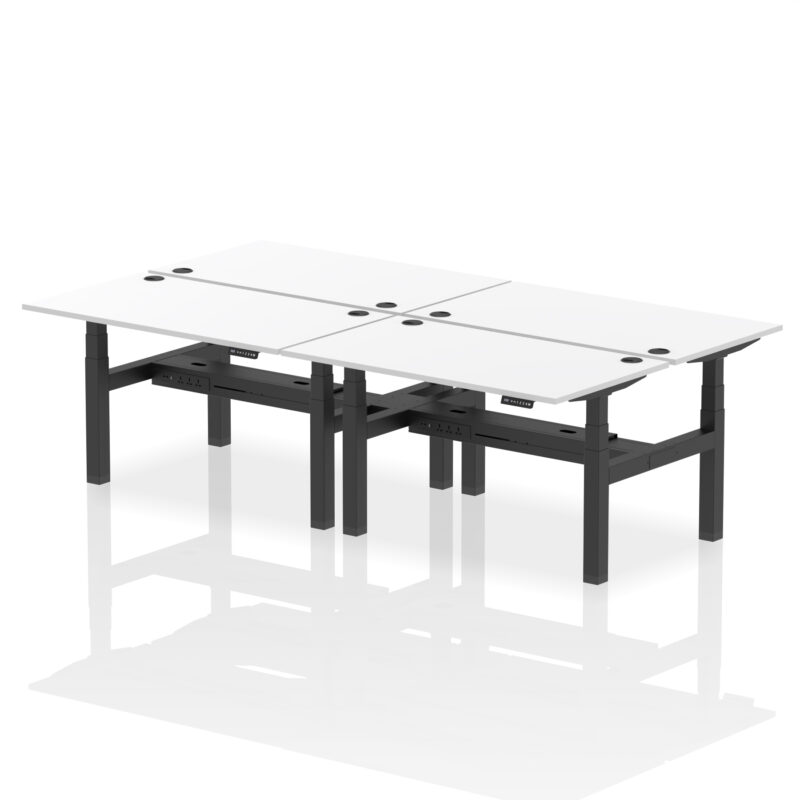 Brisk Back-to-Back Height Adjustable Bench Desk - 4 Person - Image 40
