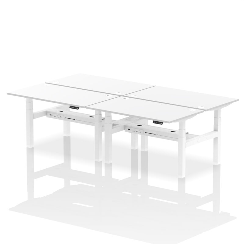 Brisk Back-to-Back Height Adjustable Bench Desk - 4 Person - Image 42