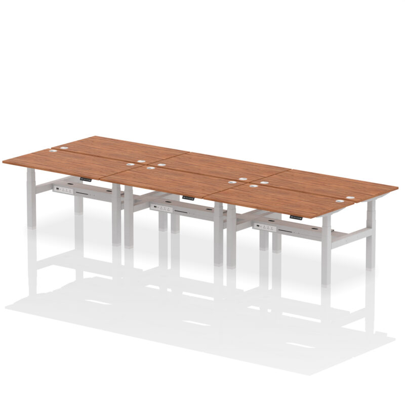 Brisk Back-to-Back Height Adjustable Bench Desk - 6 Person - Image 38