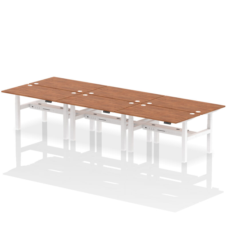 Brisk Back-to-Back Height Adjustable Bench Desk - 6 Person - Image 39