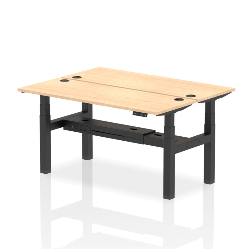 Brisk Back-to-Back Slimline Height Adjustable Bench Desk - 2 Person - Image 52