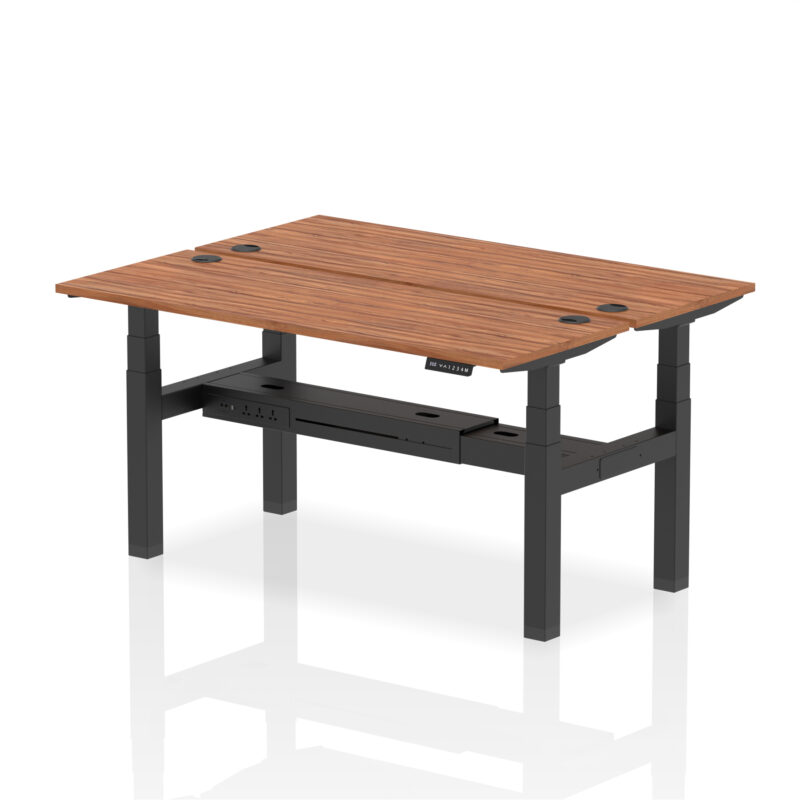 Brisk Back-to-Back Slimline Height Adjustable Bench Desk - 2 Person - Image 58