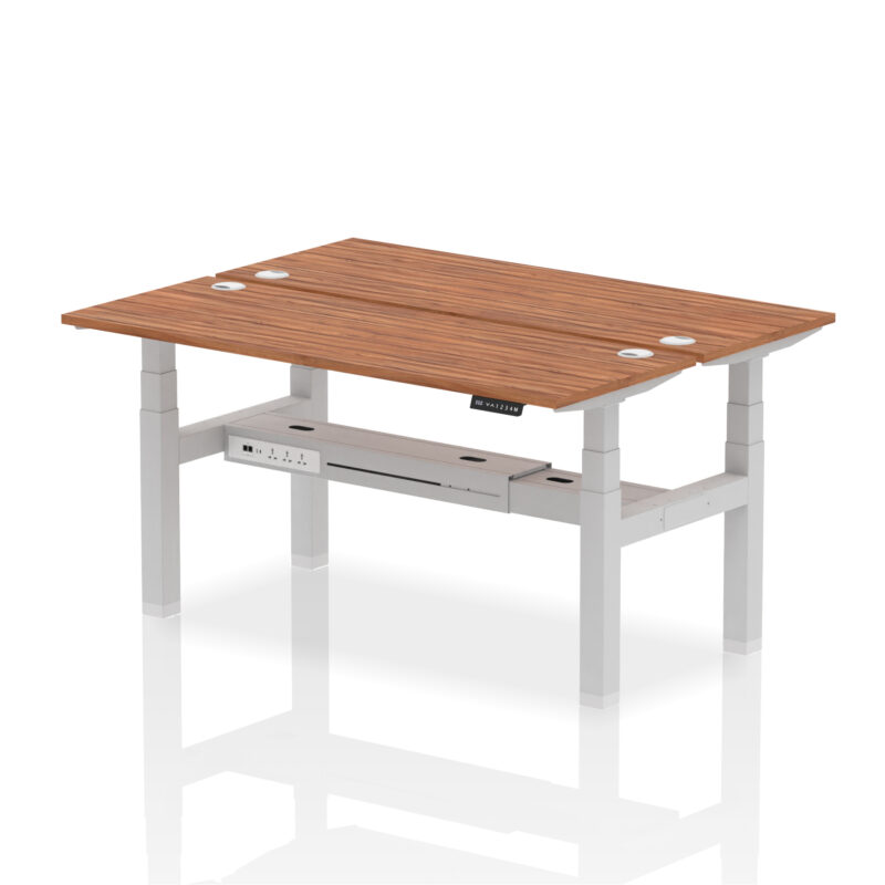 Brisk Back-to-Back Slimline Height Adjustable Bench Desk - 2 Person - Image 59