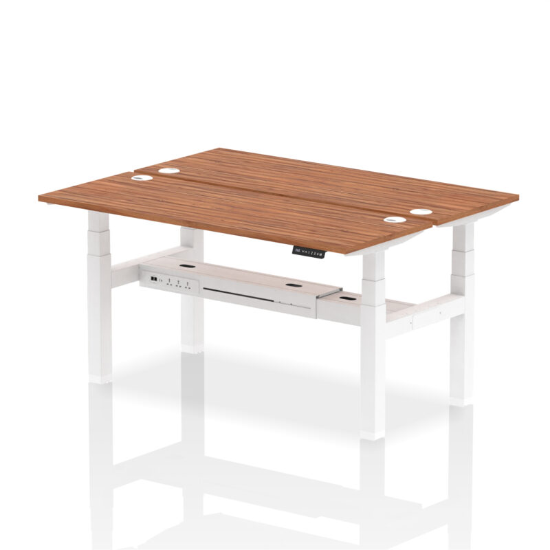 Brisk Back-to-Back Slimline Height Adjustable Bench Desk - 2 Person - Image 60