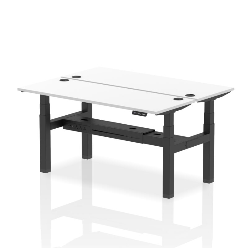 Brisk Back-to-Back Slimline Height Adjustable Bench Desk - 2 Person - Image 61